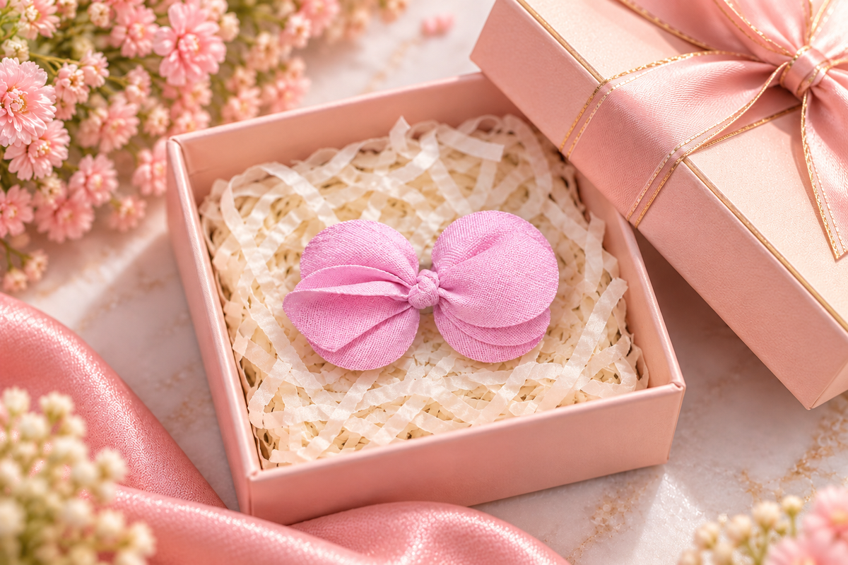 Pink Bow Kids Hair Pin