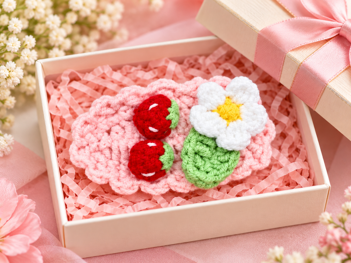 Cherry Flower Kids Hair Pin
