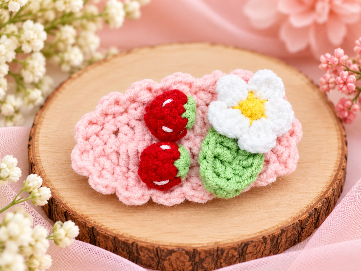 Cherry Flower Kids Hair Pin