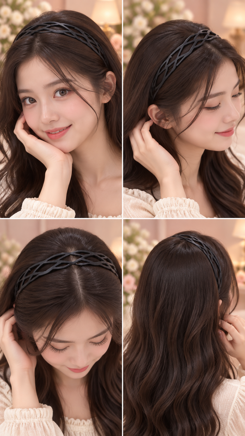 Black Cross Design Hair Band