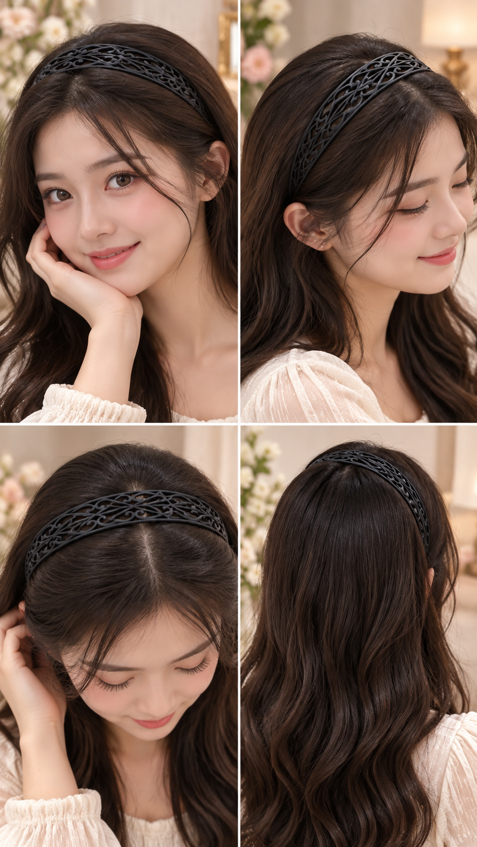 Black Wide Decorative Hair Band
