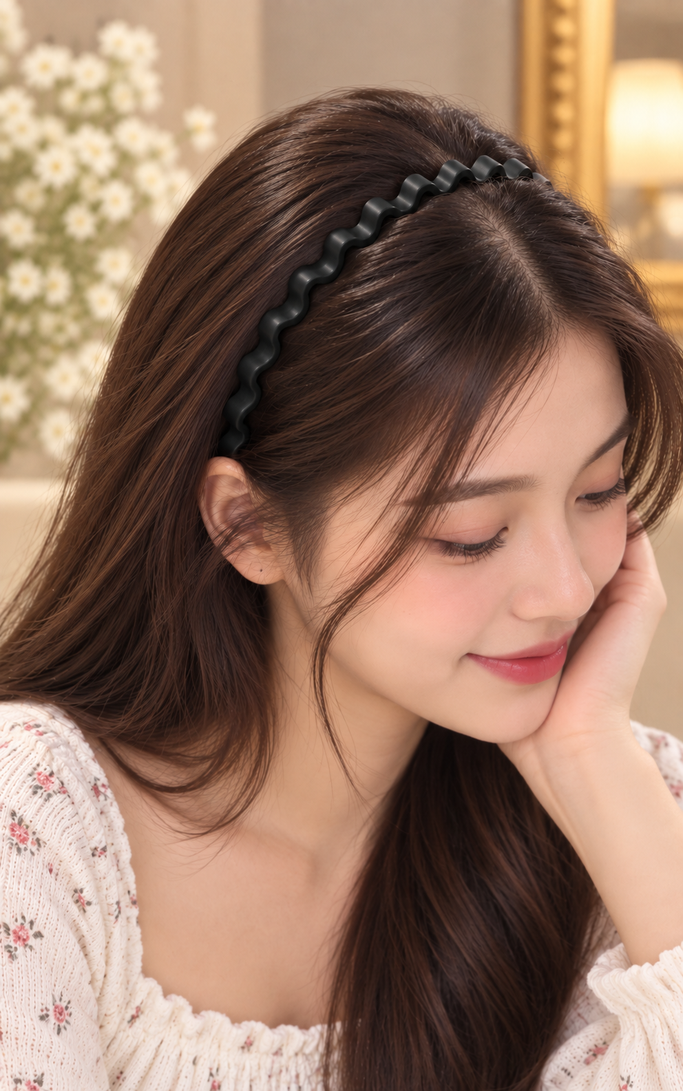 Black Wavy Hair Band
