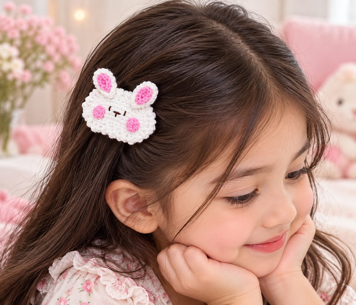 Bunny Face Kids Hair Pin