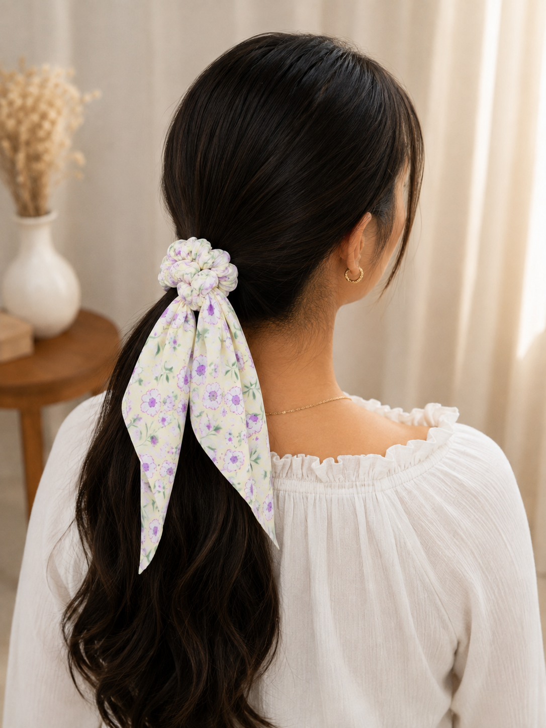 Floral Print Scrunchie