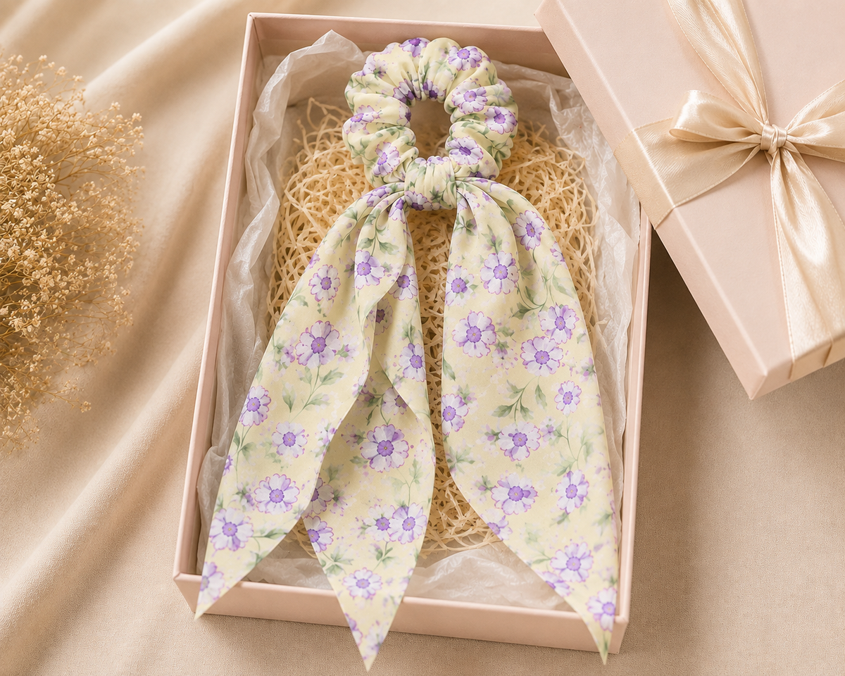 Floral Print Scrunchie