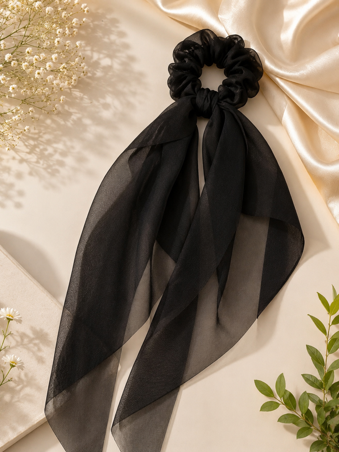 Black Organza Scrunchie
