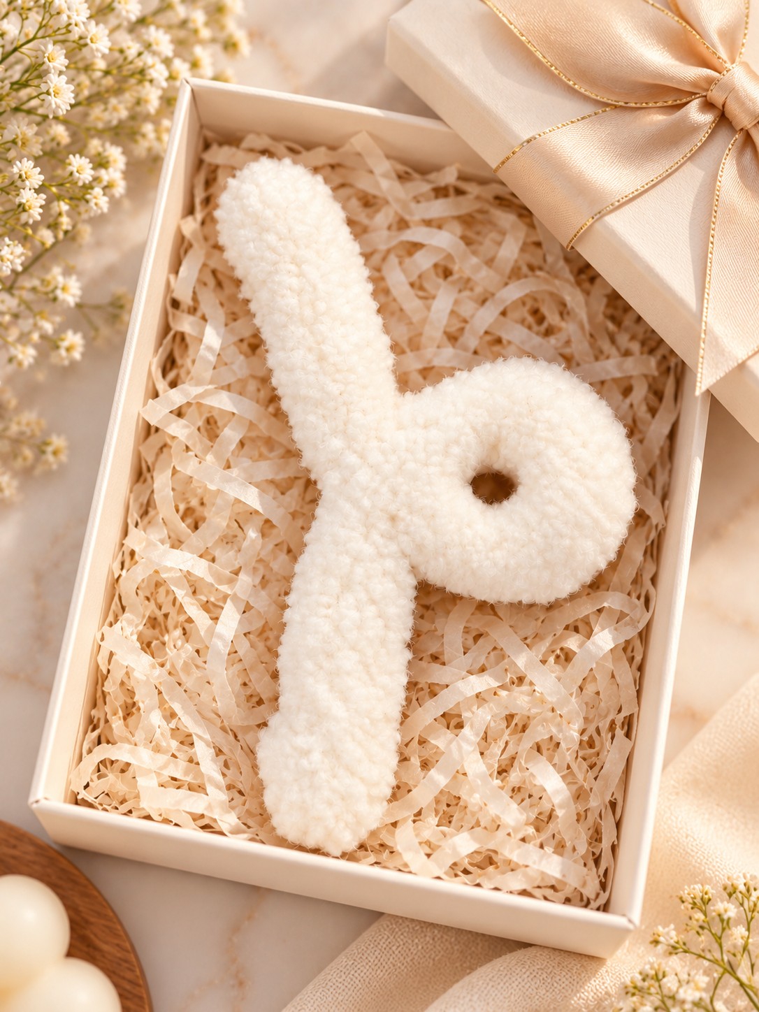 Ivory Teddy Fur Hair Clutcher