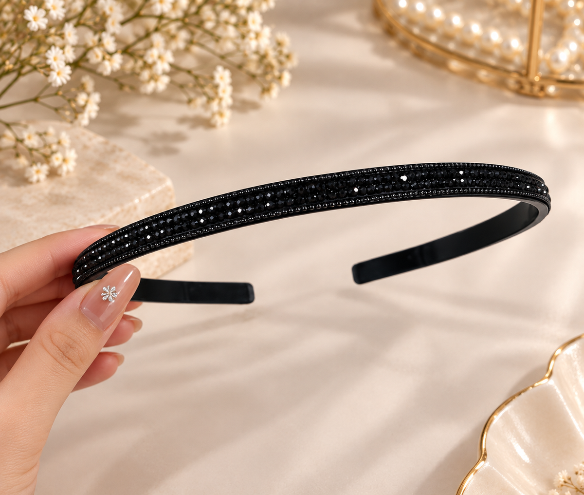 Black Stone Headband