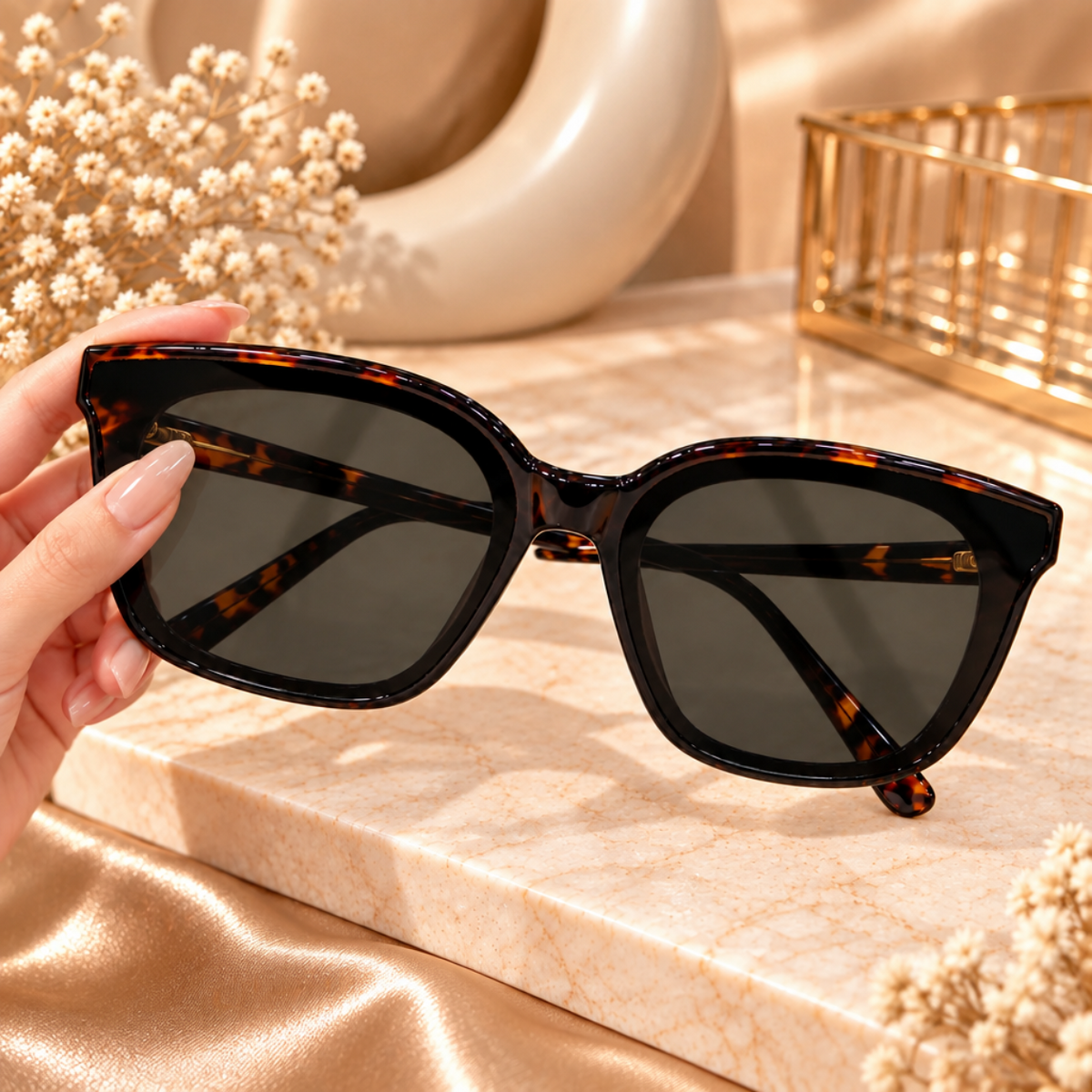 Black Square Frame Sunglasses