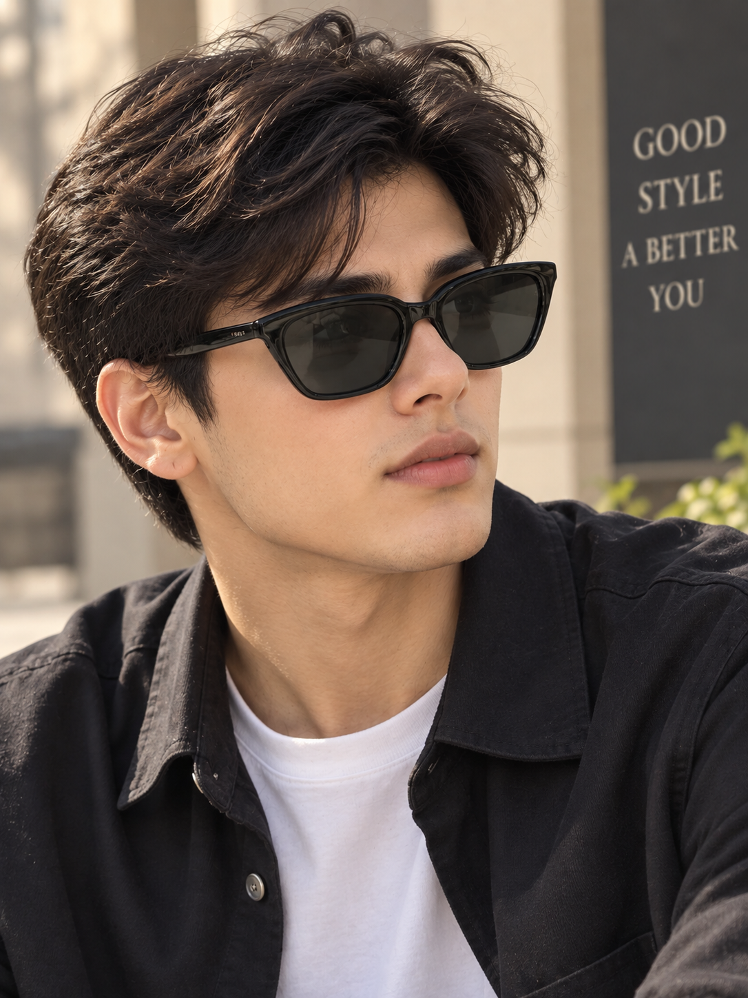 Black Cat Eye Frame Sunglasses