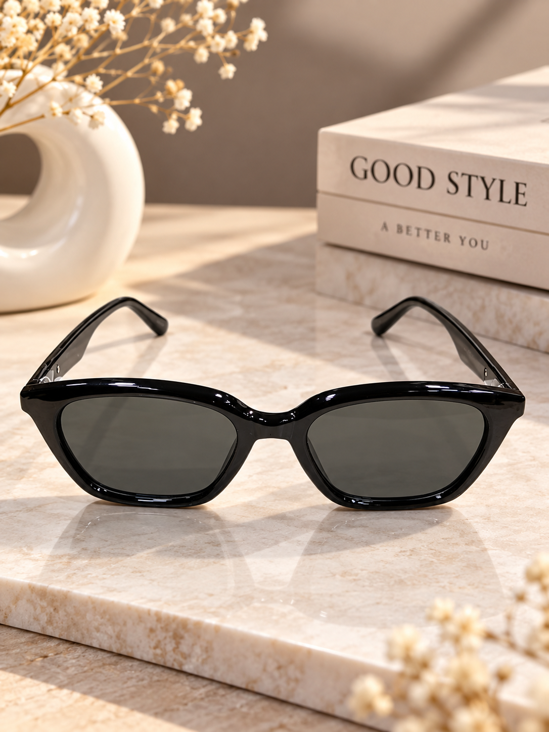 Black Cat Eye Frame Sunglasses