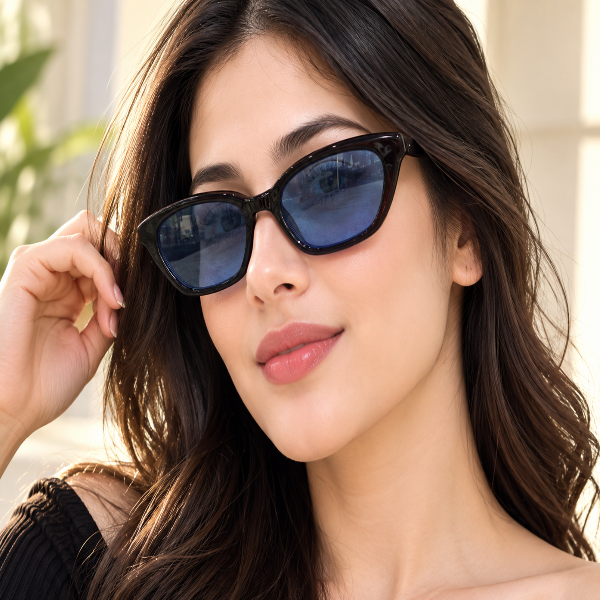 Black Cat Eye Sunglasses