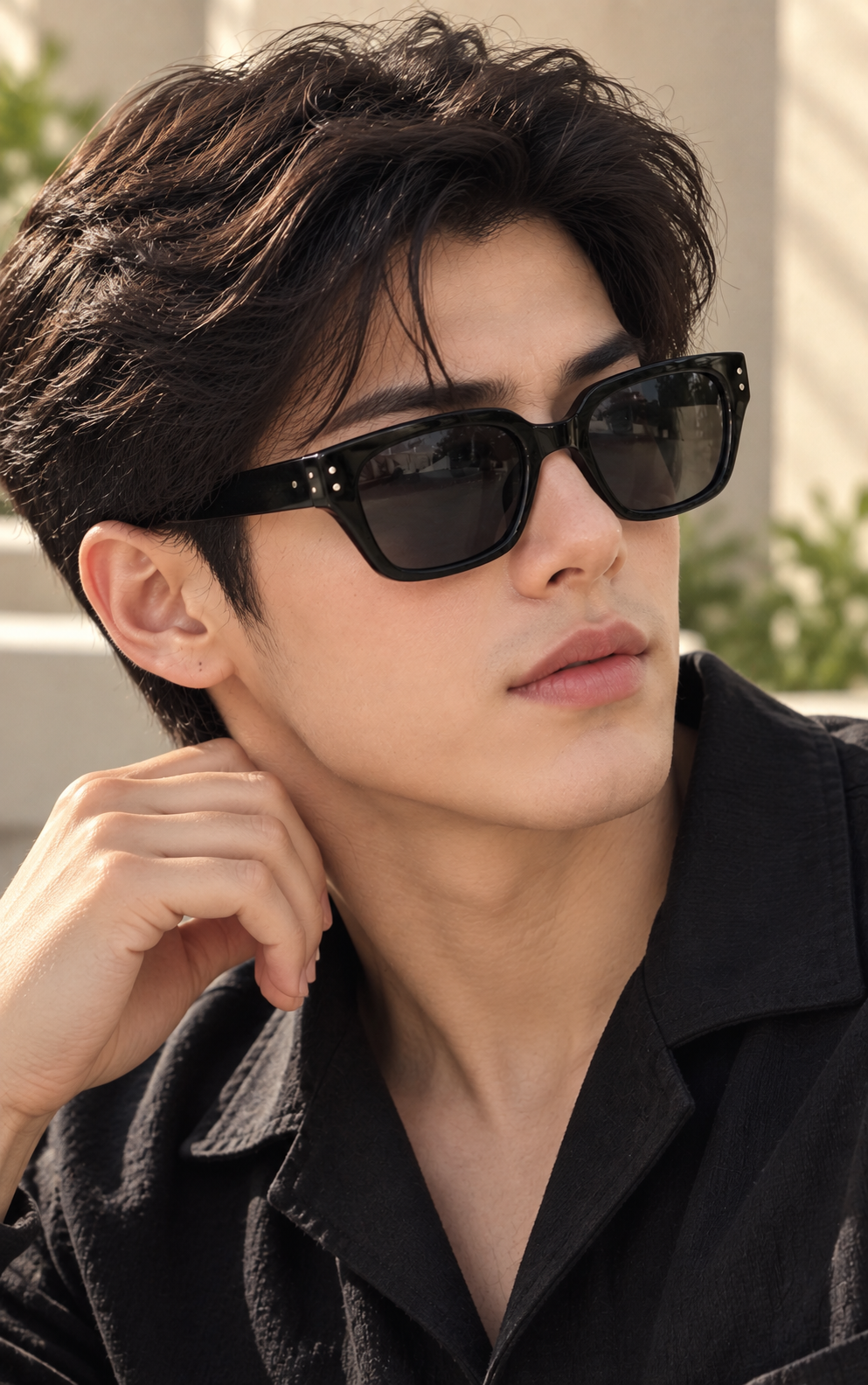 Black Square Frame Sunglasses